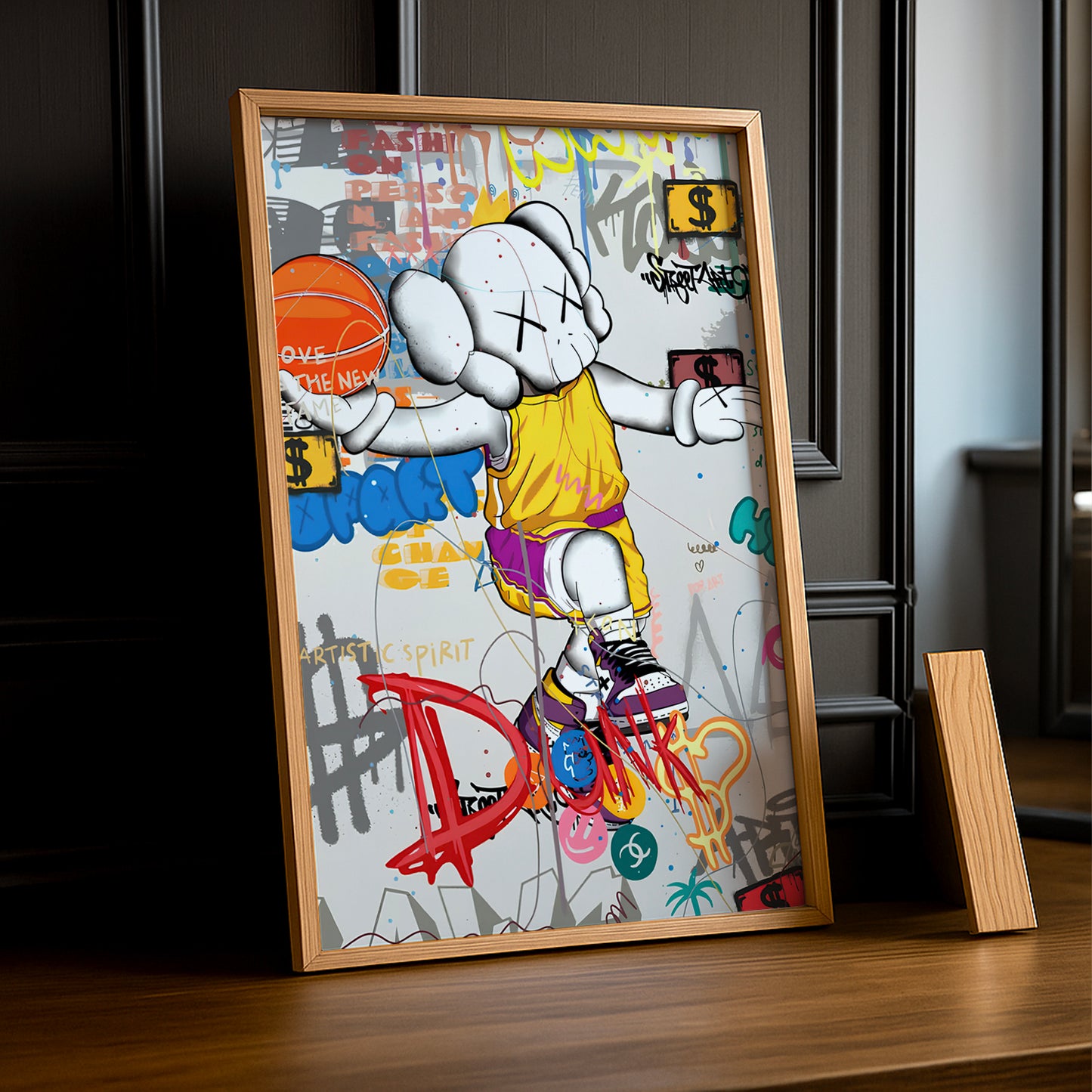 Cadre photo Kaws Basketball