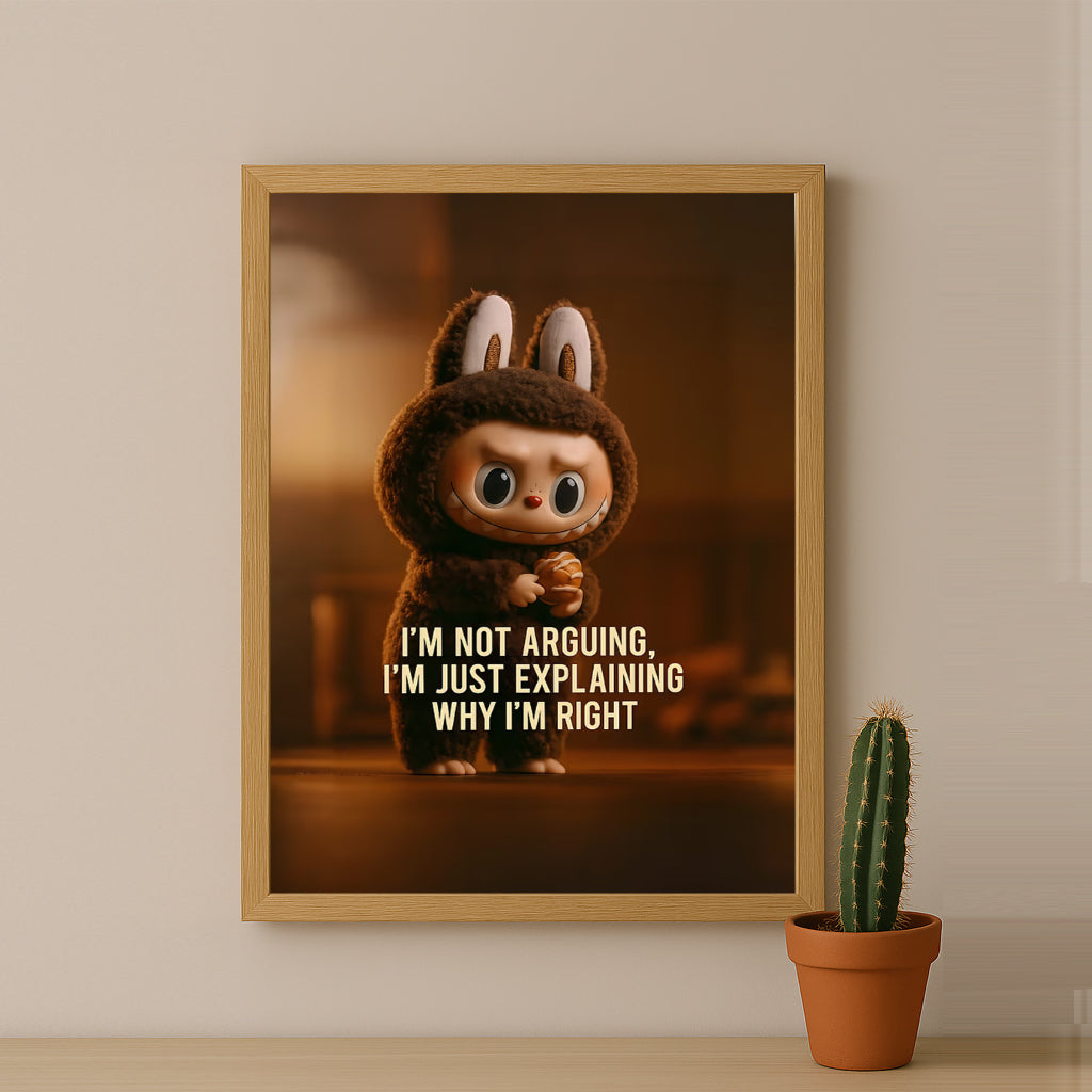 Poster Labubu - I'm not arguing, i'm just explaining why i'm right