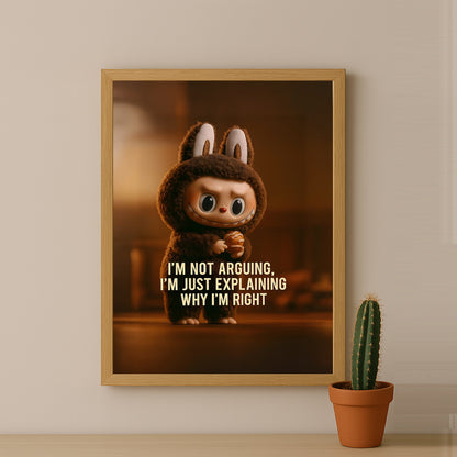 Poster Labubu - I'm not arguing, i'm just explaining why i'm right