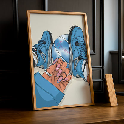 Cadre Photo Nike - Blue Nails