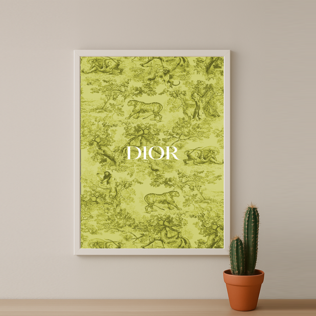 Cadre photo Dior Jaune Dessin