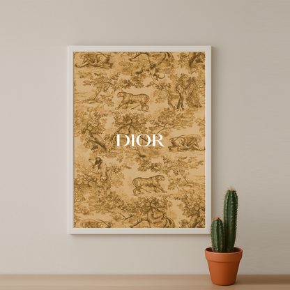 Cadre photo Dior Orange Dessin