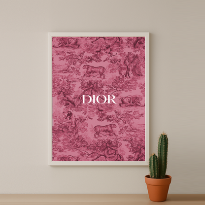 Cadre photo Dior Rose Dessin