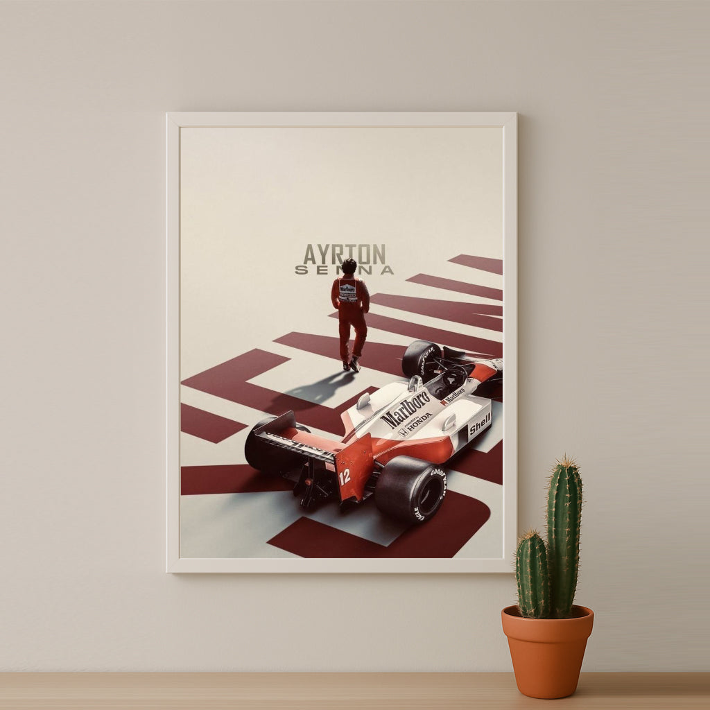 Poster encadrée Formule 1 - Ayrton Senna