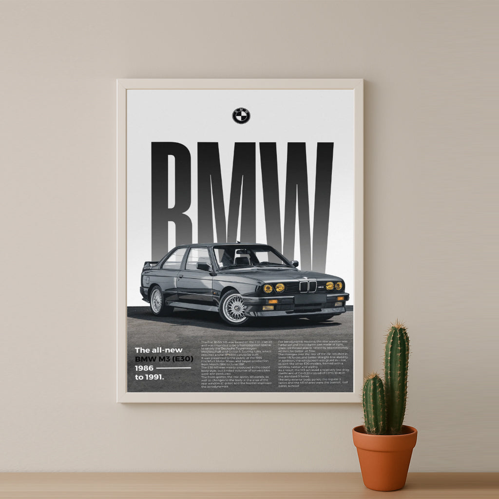 Poster Voitures - BMW M3 E30
