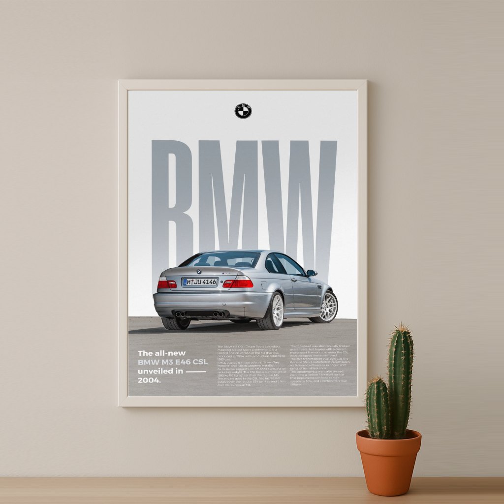 Poster Voitures - BMW M3 E46 CSL