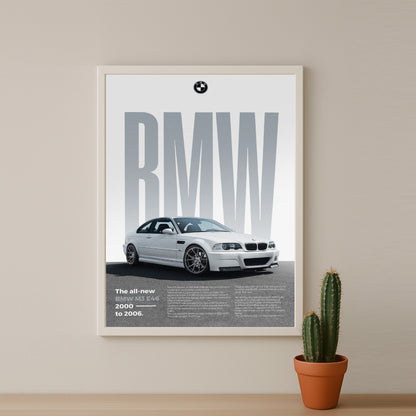 Poster Voitures - BMW M3 E46