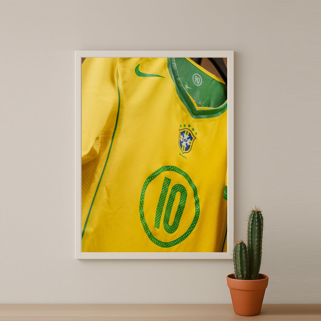 Poster Maillot Football - Brazil Retro