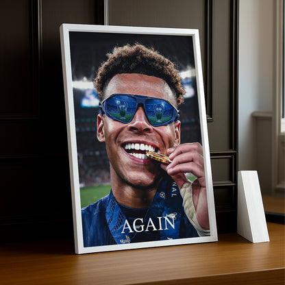 Cadre Photo Désiré Doué – "Again" Médaille Champions League 2026 | PSG TonCadre