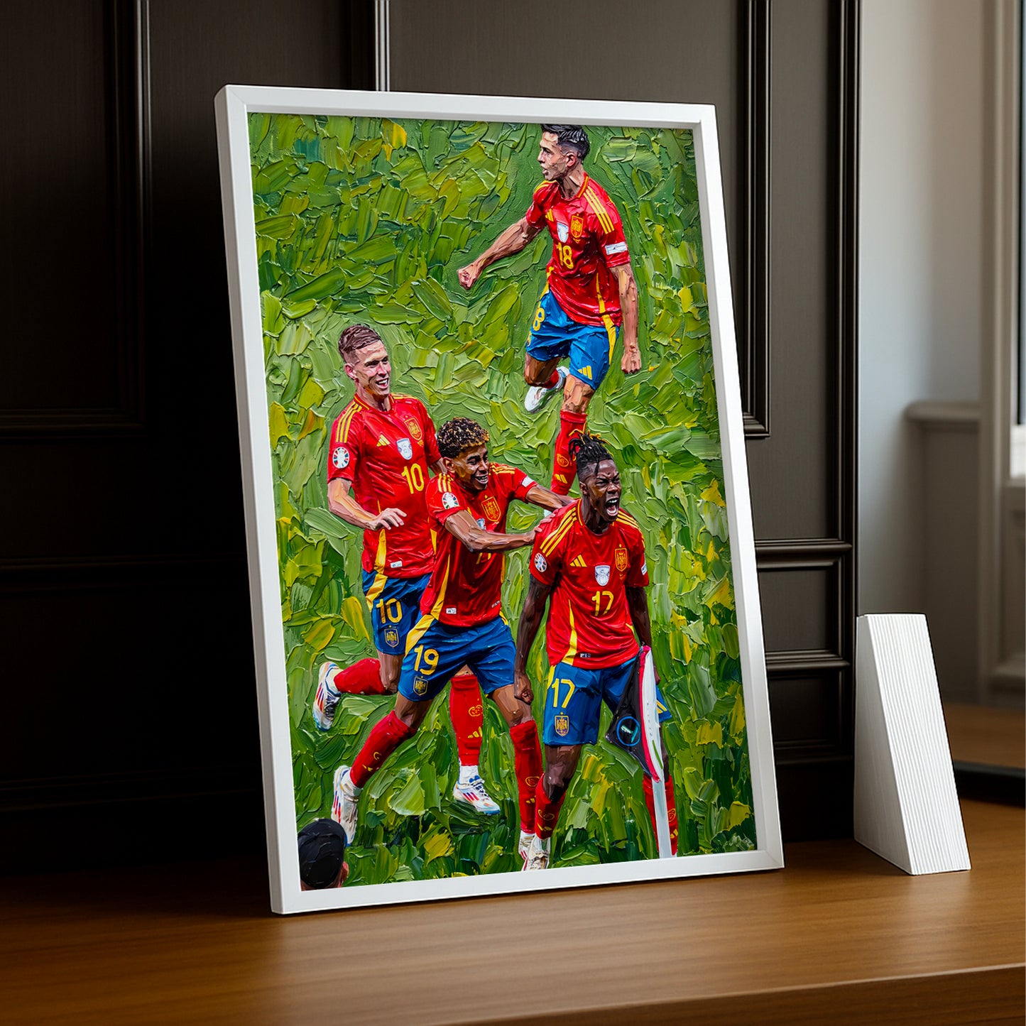 Cadre Photo Espagne Célébration – Yamal, Nico Williams, Dani Olmo TonCadre