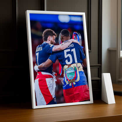 Cadre Photo Kvaratskhelia & Pacho – Champions League 2026 | PSG TonCadre