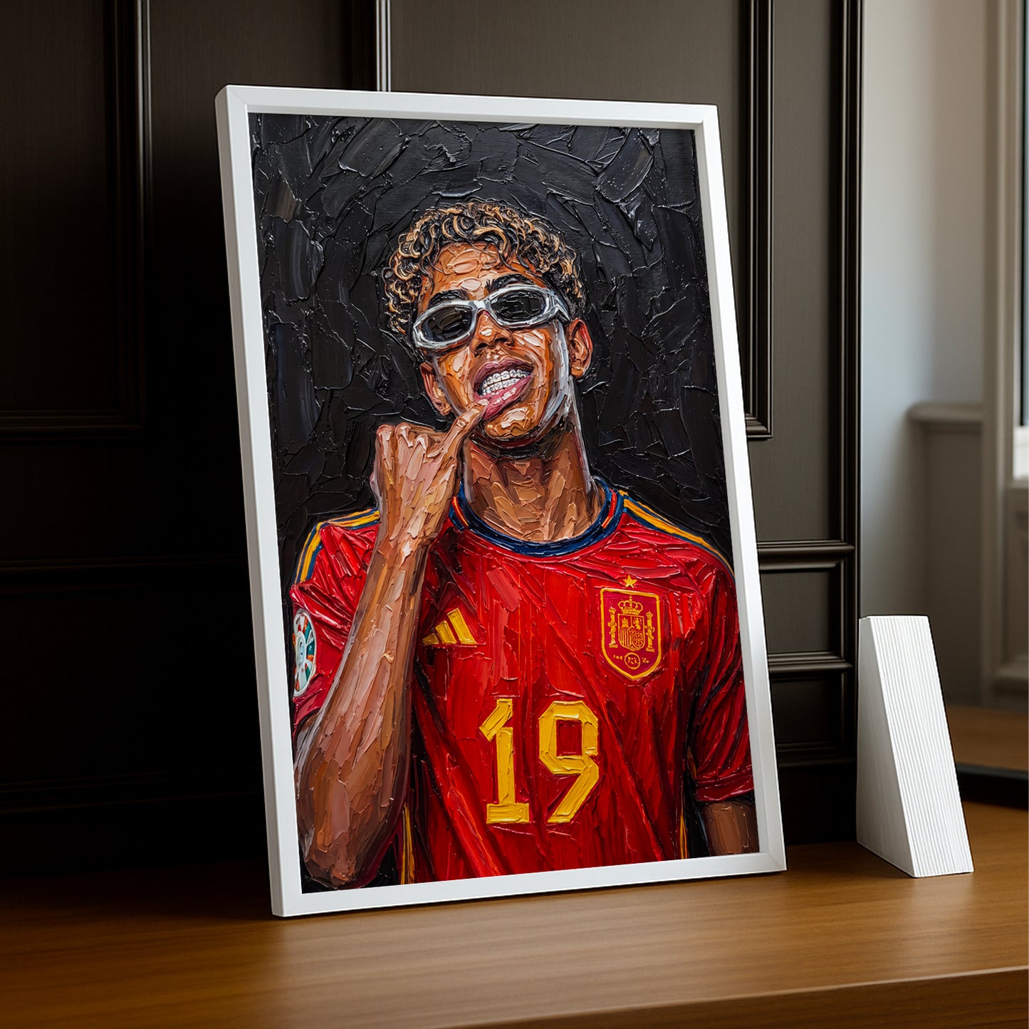 Cadre Photo Lamine Yamal Lunettes – Célébration Tableau Peinture TonCadre