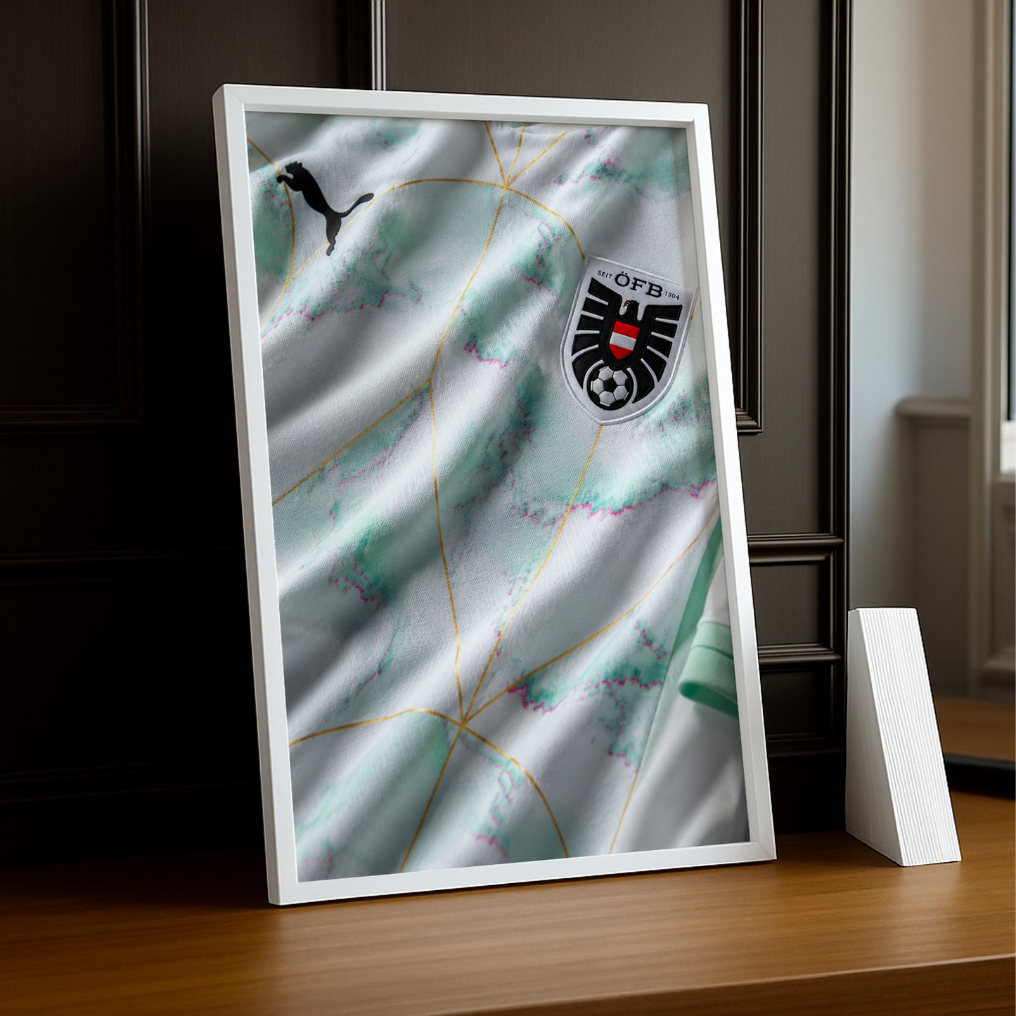 Cadre Photo Maillot Autriche – Extérieur Coupe du Monde 2026 TonCadre