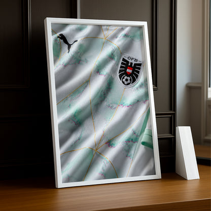 Cadre Photo Maillot Autriche – Extérieur Coupe du Monde 2026 TonCadre