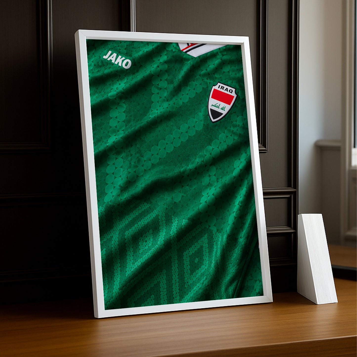 Cadre Photo Maillot Irak – Extérieur Coupe du Monde 2026 TonCadre