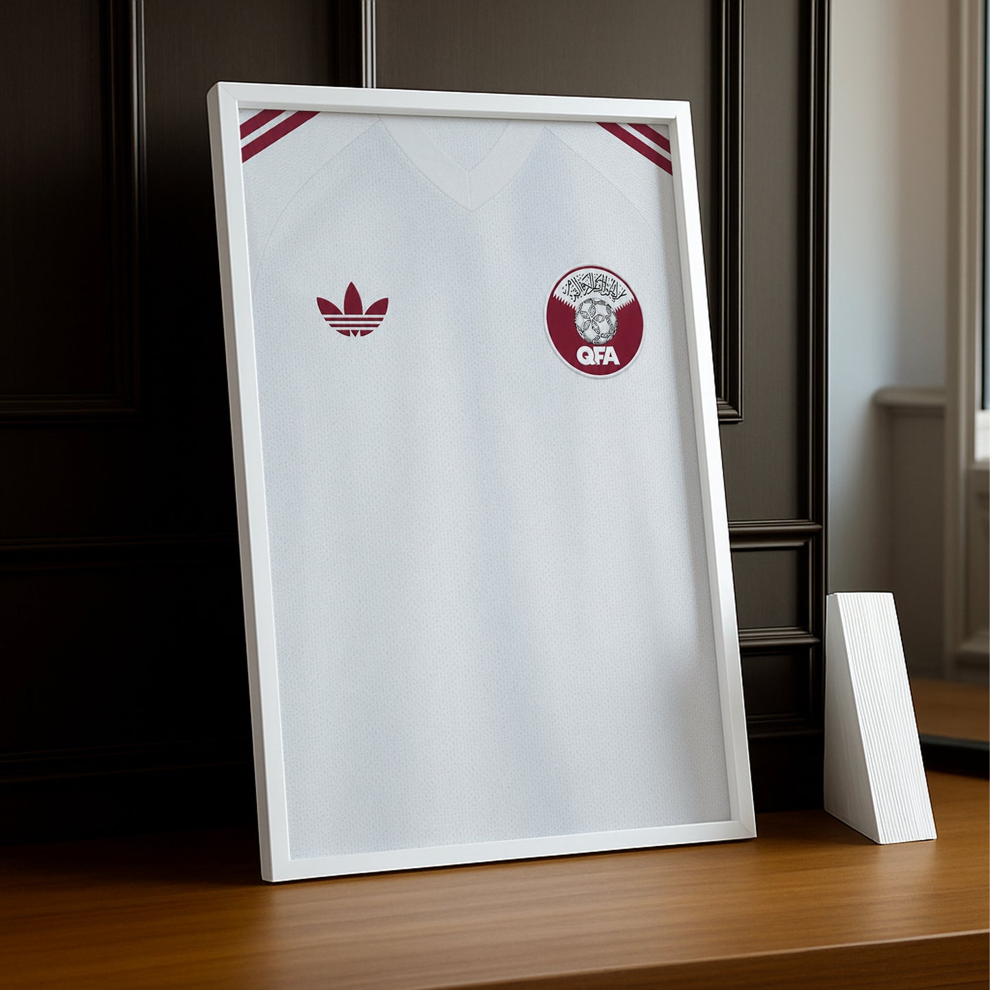 Cadre Photo Maillot Qatar – Extérieur Coupe du Monde 2026 TonCadre