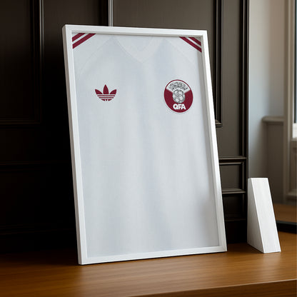 Cadre Photo Maillot Qatar – Extérieur Coupe du Monde 2026 TonCadre