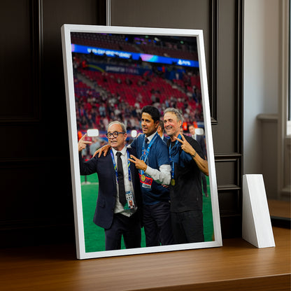 Cadre Photo Nasser & Luis Enrique – Célébration Champions League 2026 | PSG TonCadre