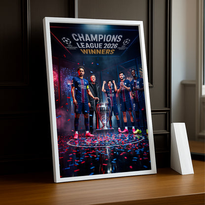 Cadre Photo PSG Champions League 2026 Winners – Luis Enrique & Joueurs TonCadre