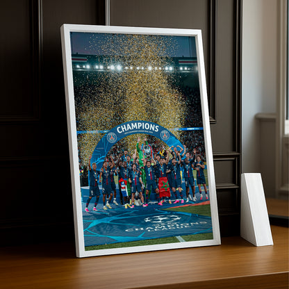 Cadre Photo PSG – Podium Officiel UEFA Champions League Final 2026 | Budapest TonCadre