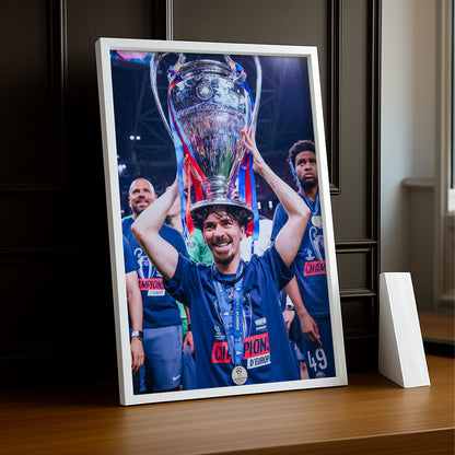 Cadre Photo Vitinha – Levée du Trophée Champions League 2026 | PSG TonCadre