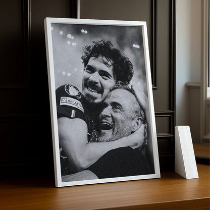 Cadre Photo Vitinha & Luis Enrique – Accolade Champions League 2026 | PSG TonCadre