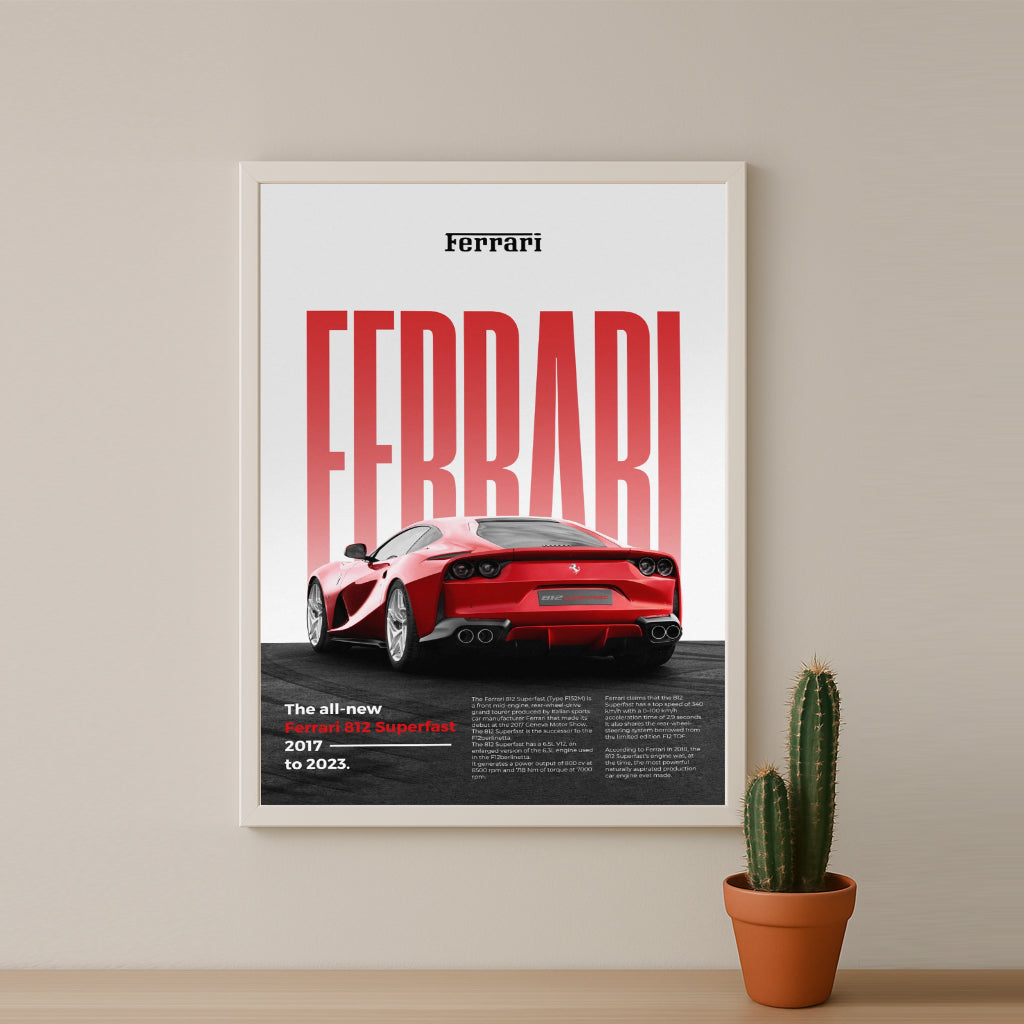 Poster Voitures - Ferrari 812 Superfast