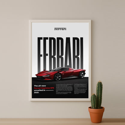 Poster Voitures - Ferrari Daytona SP3