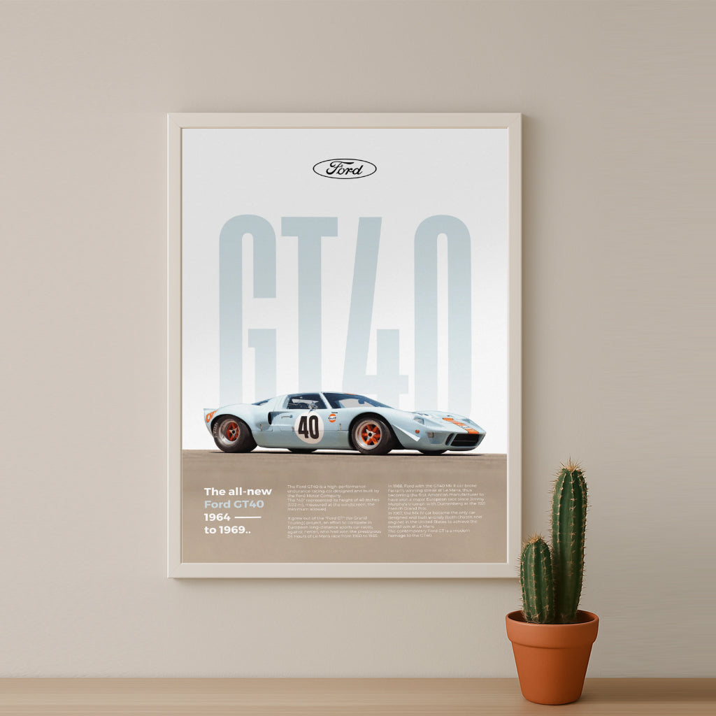 Poster Voitures - Ford GT40