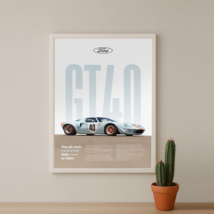 Poster Voitures - Ford GT40