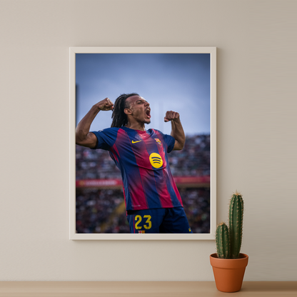 Poster encadrée FC Barcelone - Jules Koundé