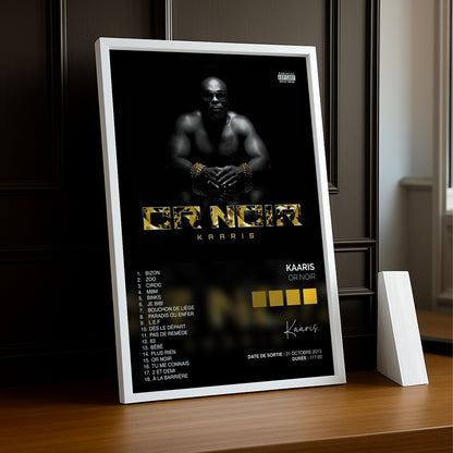 Cadre Photo Kaaris - Or Noir