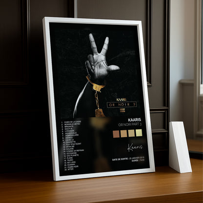Cadre Photo Kaaris - Or Noir 3