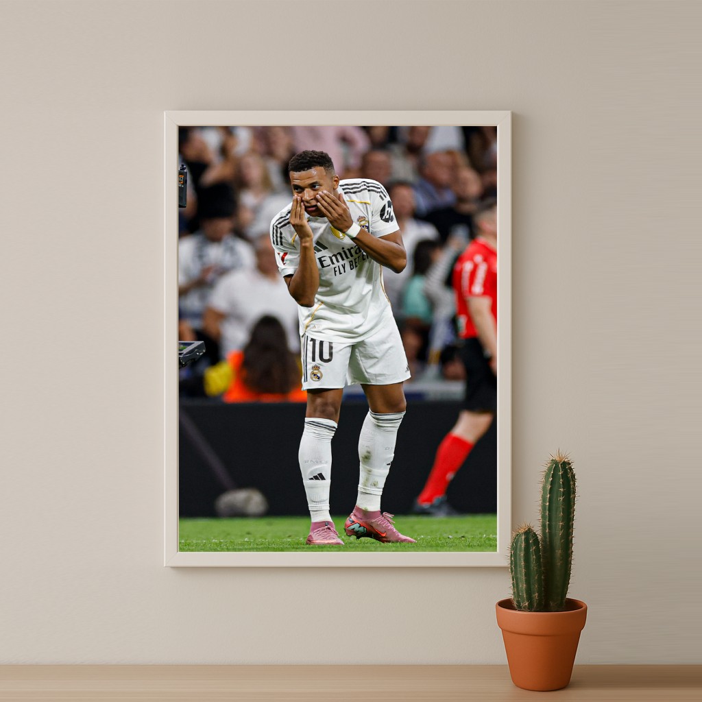 Poster encadrée Real Madrid - Kylian Mbappé Célébration