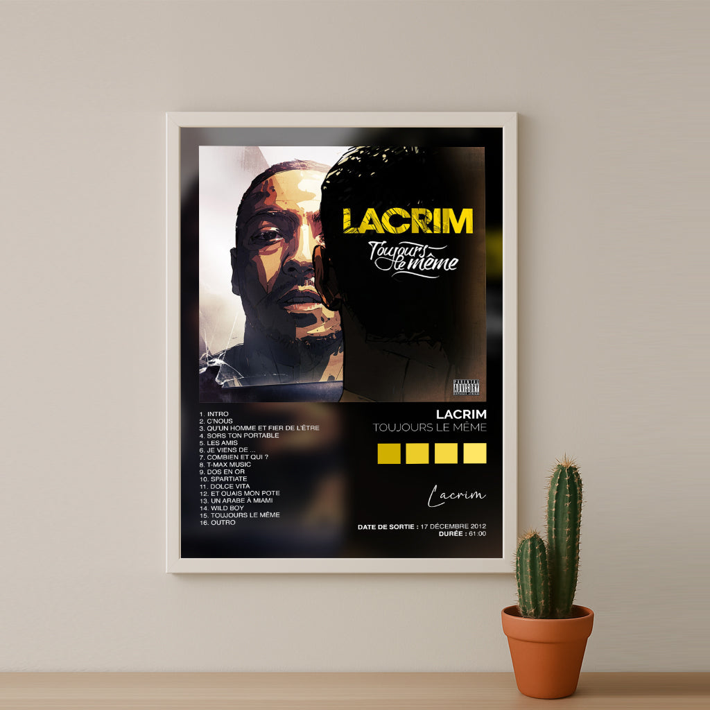 Cadre photo Album Musicaux - Toujours le même de Lacrim