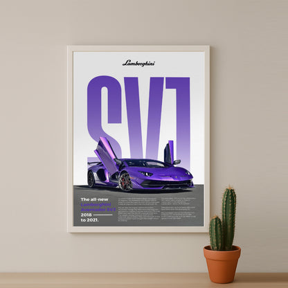 Poster Voitures - Lamborghini Aventador SVJ