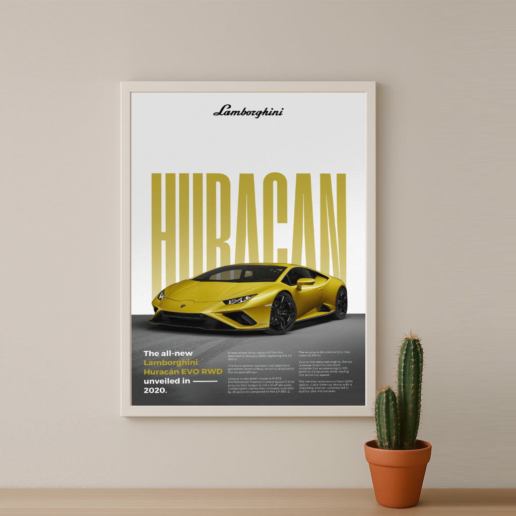 Poster Voitures - Lamborghini Huracan Evo RWD