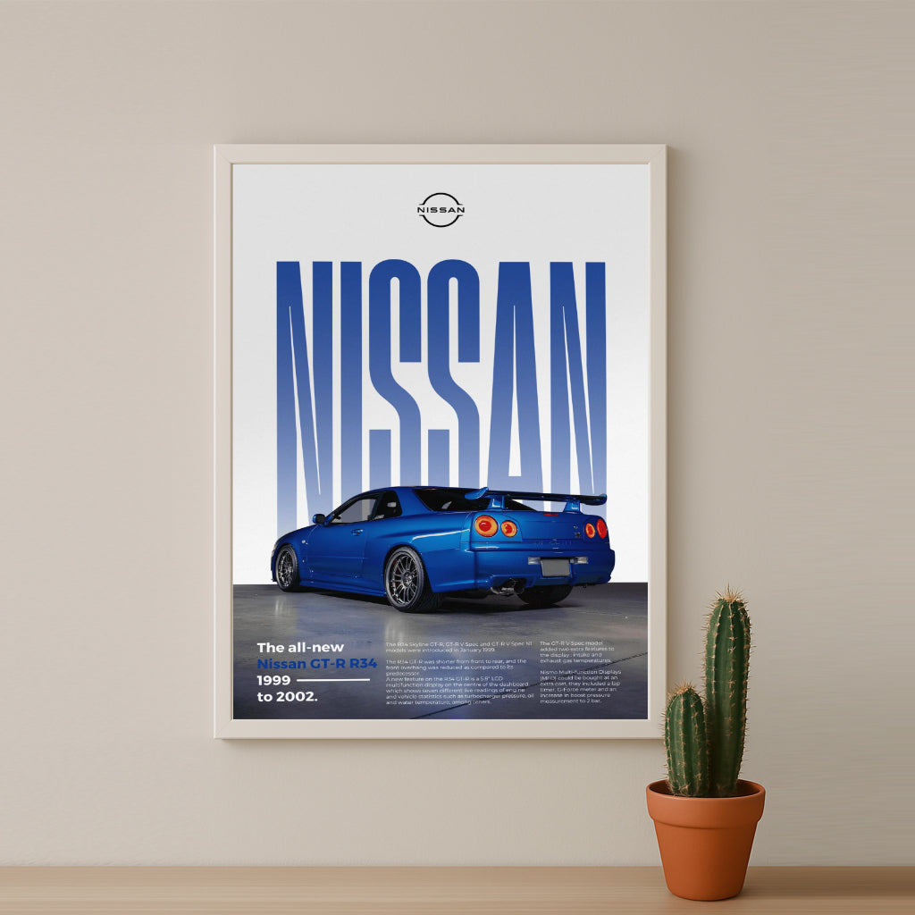 Poster Voitures - Nissan GT-R R-34