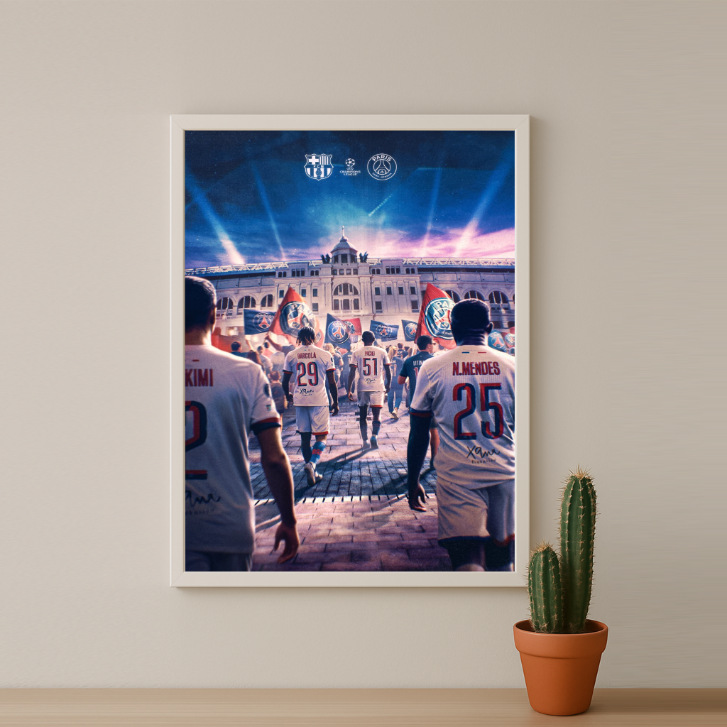 Poster encadrée Paris Saint-Germain - Illustration