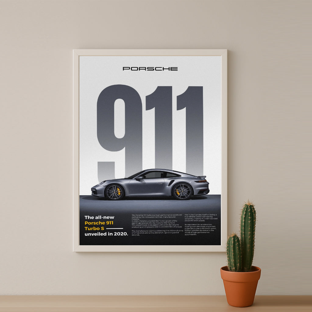 Poster Voitures - Porsche 911 Turbo S