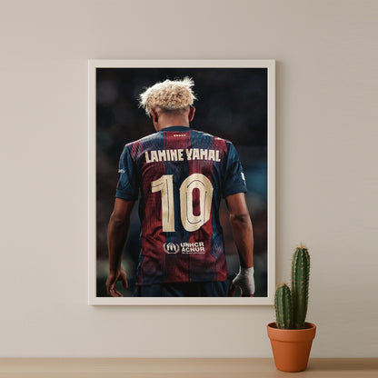 Poster encadrée FC Barcelone - Lamine Yamal
