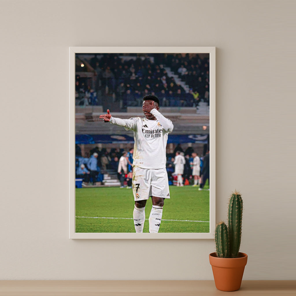 Poster encadrée Real Madrid - Vinicius Junior Célébration