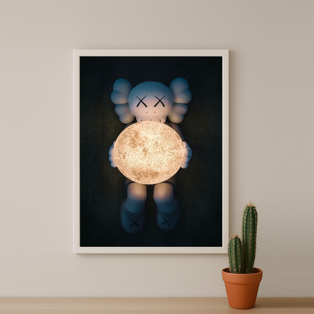 Poster Kaws - Companion Lune