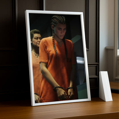Poster Grand Theft Auto VI – Lucia Prison Encadré TonCadre