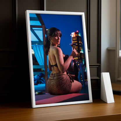 Poster Grand Theft Auto VI – Lucia Rooftop Encadré TonCadre