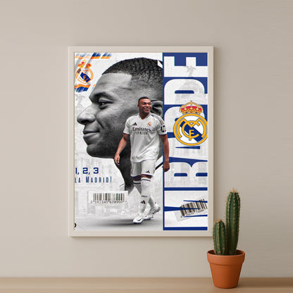 Poster encadrée Real Madrid - Kylian Mbappé