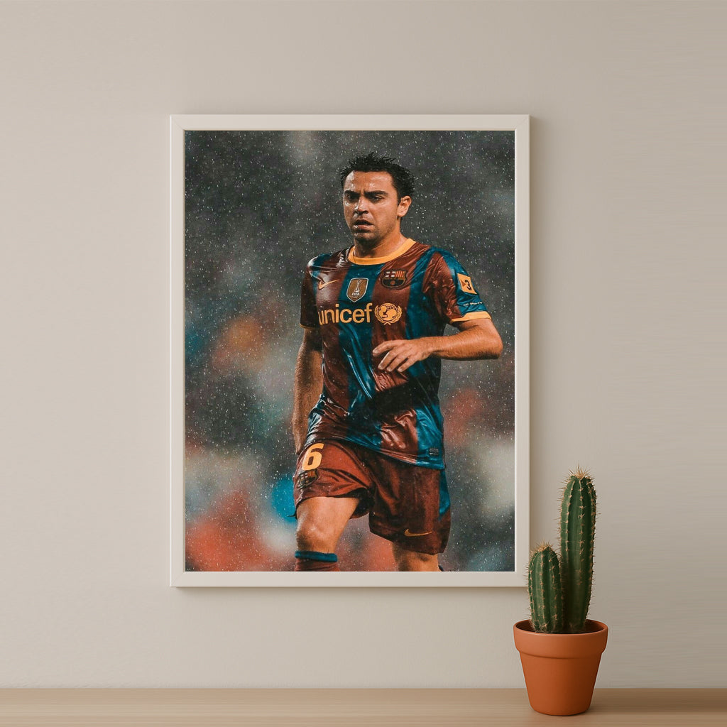 Poster encadrée FC Barcelone - Xavi