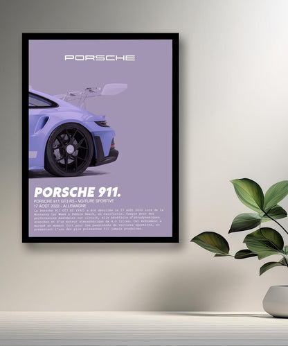 Cadre photo Porsche 911 GT3 RS Lavander