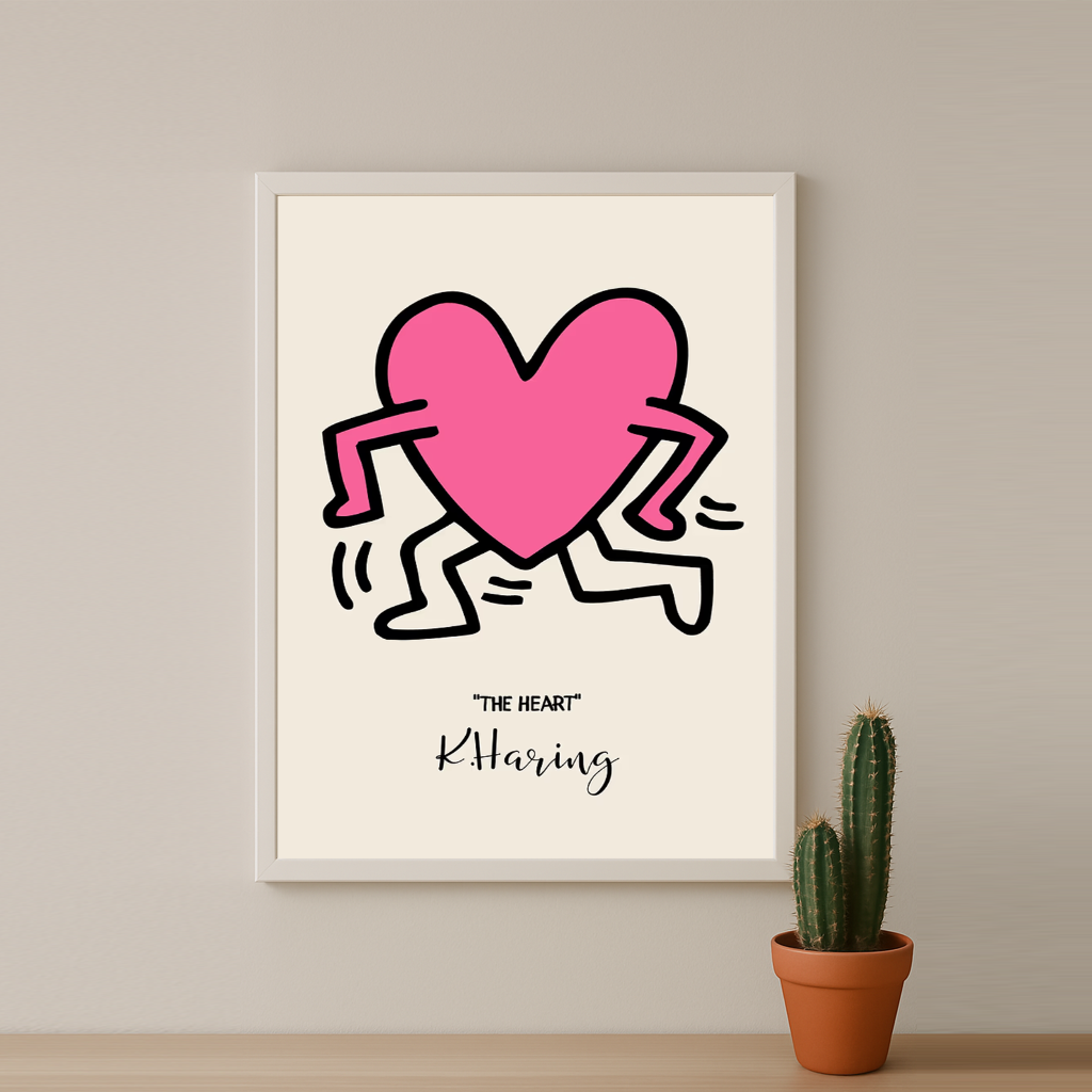 Cadre photo Keith Haring "The Heart"