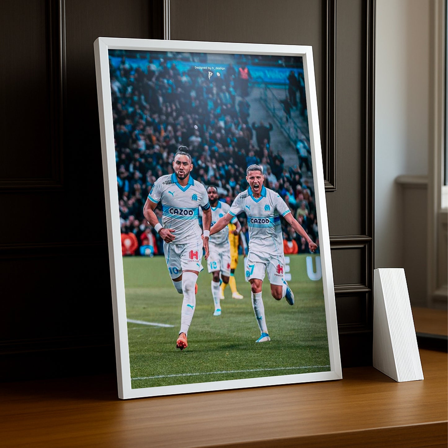 Poster encadrée Olympique de Marseille - Dimitri Payet Célébration